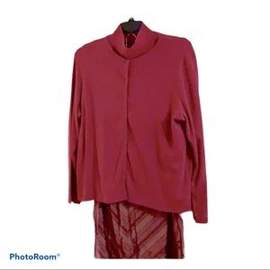 Skirt and cardigan/mock tank set.